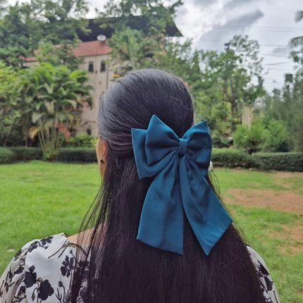 BOTTLE GREEN DOUBLE LAYER BOW