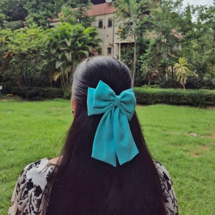 TEAL DOUBLE LAYER BOW